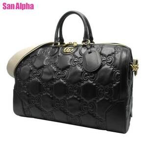 Gucci GG Marmont Matelasse Duffel Bag Crossbody Black Line